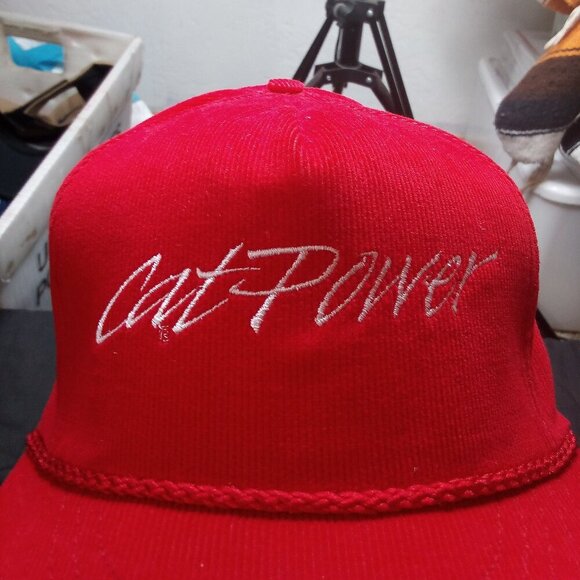 Deadstock Vintage CAT Power Corduroy Snap Back Hat Cap - Picture 2 of 7